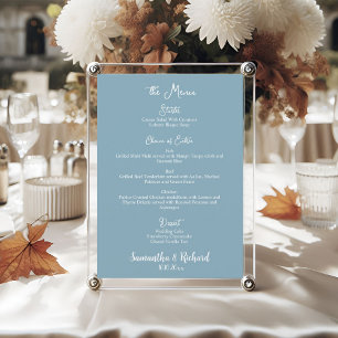 Menu plano de Mesa de casamento 5x7" Caligrafia el