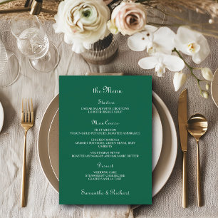 Menu Plano do Menu de Mesa de Casamento do Script