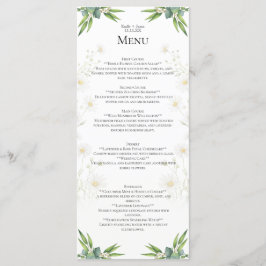 Menu Plano do tema de margarida de eucalipto de me