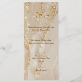 Menu Plano Elegante Glitter Dourado Rosa Tinta Álc