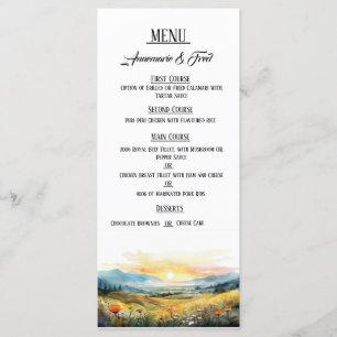 Menu Plano Elegante Sunset