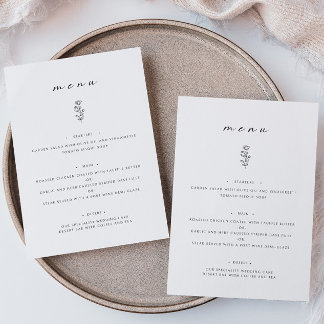 Menu Plano Mínimo de Janto de Casamento Branco Pre