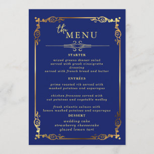 Menu Plano Placas de Menu de Mesa de Casamento Ele