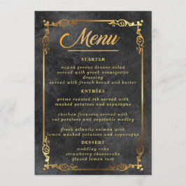 Menu Plano Placas de Menu de Mesa de Casamento Ele