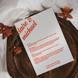 Menu Plano Placas de Menu de Mesa Simples Retro