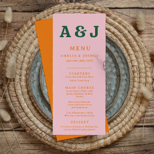 Menu Plano Retro brilhante e ousado