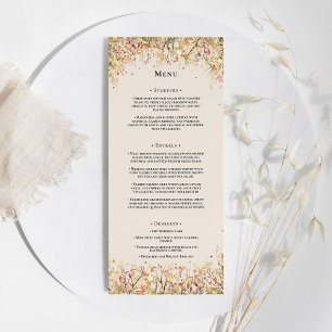 Menu Plano Simples De Casamento De Sobretudo Da Ru