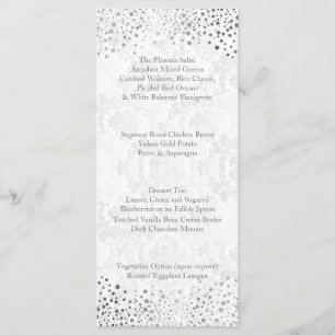 Menu Pontos de Prata de Tendy no Dia do Casamento
