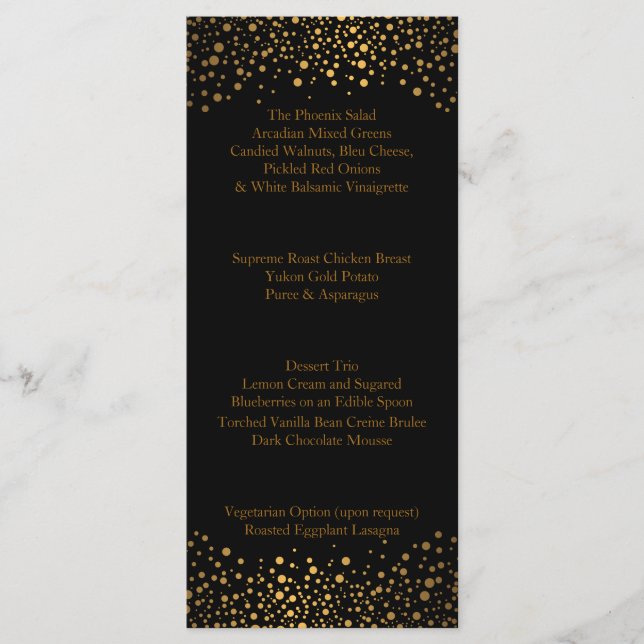 Menu Pontos Dourados da Trendy Day (Frente)