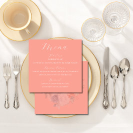 Menu Praça Coral de Casamento da primavera Floral