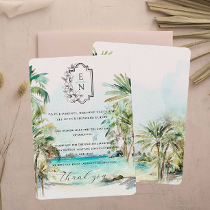 Menu Praia Tropical   Mesa De Casamento Monograma Obrig
