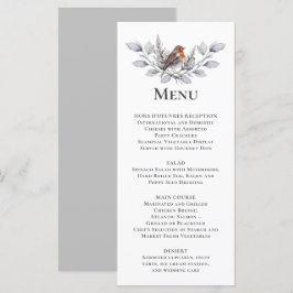 Menu Prata, Cinza, Pássaro Castanho Rust Botânica de in