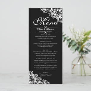 Menu Prata Elegante Amigos em Preto
