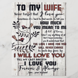 Menu Presente Para Esposa Carta Amável À Minha Esposa