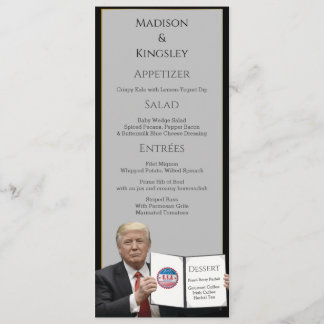 Menu Presidente Trump Casamento Patriótico Personalizad