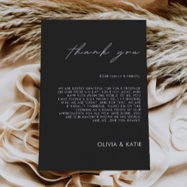 Menu Preto - Carta Obrigado, Nota de Nápoles