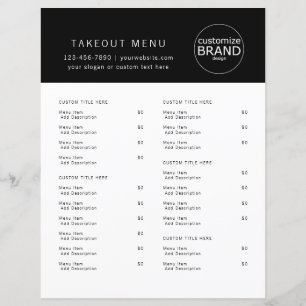 Menu Preto do Logotipo Catering de Disparo do Rest