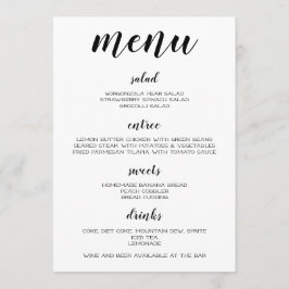 Menu Preto e Branco
