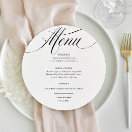 Menu Preto e Branco | Casamento de Elegância Italiana C