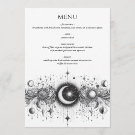 Menu Preto e Branco Celestial
