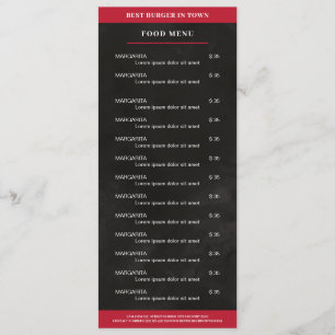 Menu Preto, vermelho