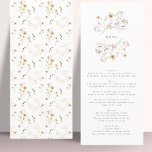 Menu Primavera Wreath Wildflower Wedding<br><div class="desc">menu fino para corresponder à coleção *se quiser mais opções de papel,  este design pode ser transferido para um programa fino *ou para mais ajuda contacte-me</div>