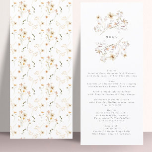 Menu Primavera Wreath Wildflower Wedding