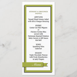 Menu / Programa de Casamento de Fita Verde Oleícol