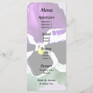 Menu Purple e White Pansy