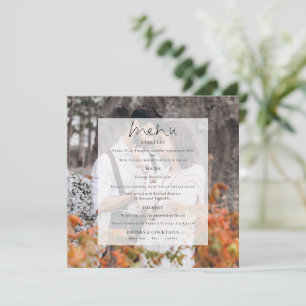 Menu Quadrado de Casamento de Script de Fotografia