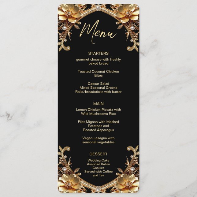 Menu Quadro Dourado (Frente)