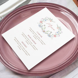 Menu Quadro Floral Elegante