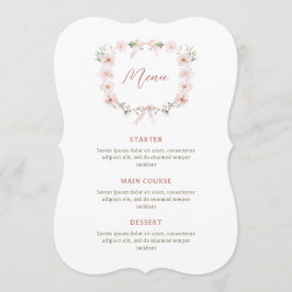 Menu Quadro Floral Rosa Bege