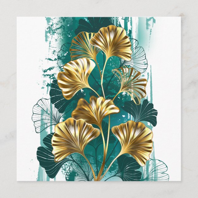 Menu Ramificação com Ouro deixa Ginko Biloba (Frente)