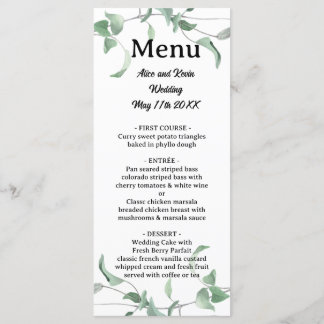 Menu Ramificação violeta elegante