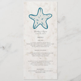 Menu Real Blue Rustic Starfish
