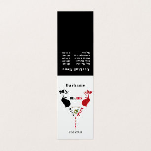 Menu real do cocktail das barbas de King&Queen