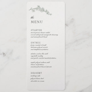 Menu recepção de casamento