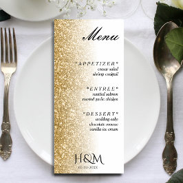 Menu Recepção de casamento branca e Dourada do Janto de