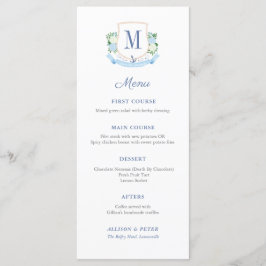 Menu Recepção de casamento Clássica de Monograma Costei