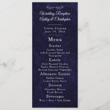 Recepção de Casamento com Letra Branca Azul Naval 