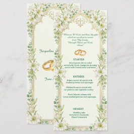Menu Recepção de Casamento com Lírios Brancos
