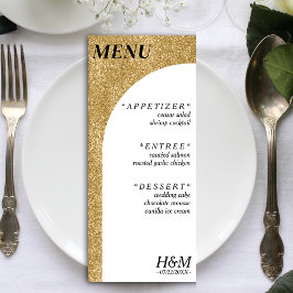 Menu Recepção de casamento de Arco Curvo com Brilho Bra
