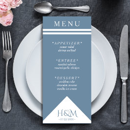Menu Recepção de casamento de distribuição geométrica a