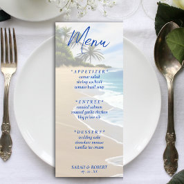 Menu Recepção de casamento de Resort Summer Beach Ocean