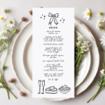 Menu Recepção de casamento do Arco de porta manusc<br><div class="desc">Adicione um toque de capricho e charme à sua recepção de casamento com o nosso Menu de Recepção de casamento de Arco de Portas Escritas de Mão. Este design de menu encantador apresenta arcos de rabiscos lúdicos e um estilo com letra manual que captura perfeitamente a essência alegre e romântica...</div>