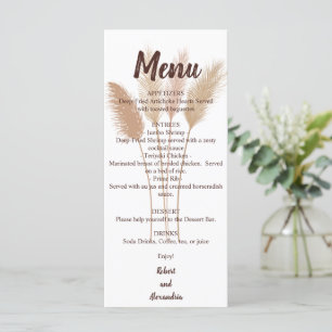 Menu recepção de casamento   Grass Pampas