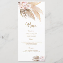 Menu Recepção de casamento Pampas Grass Bohemian B