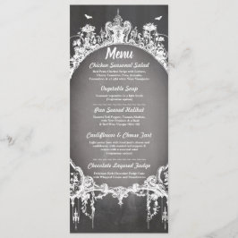Menu Recepção de Casamento Quadro Gótico Halloween
