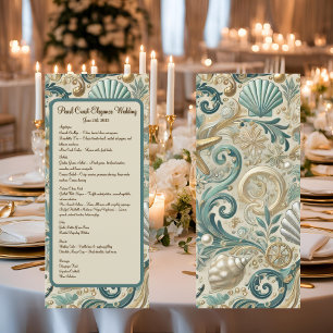Menu Recepção de Legância Costeira Pérola
